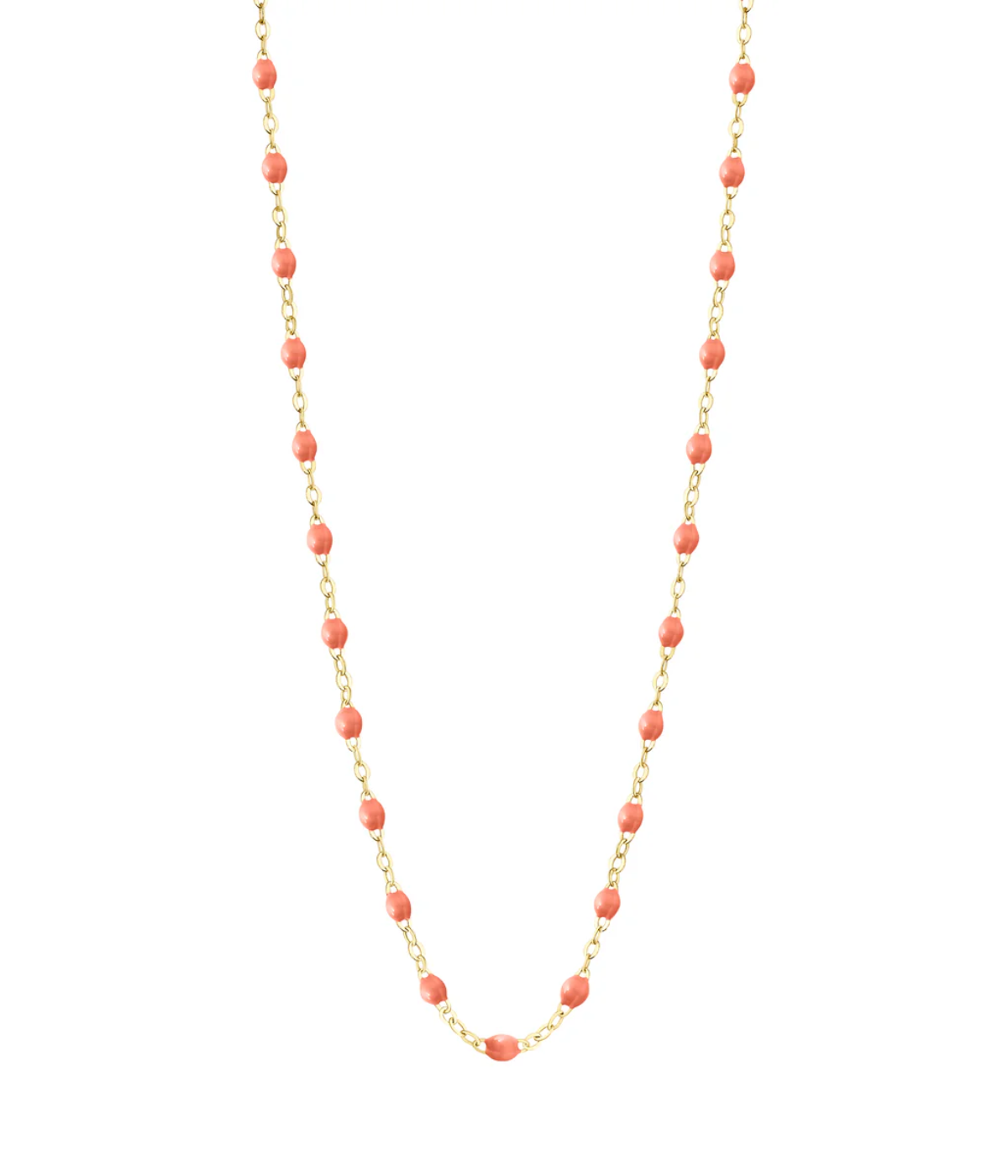 Classic Gigi 42cm Necklace 18ct Yellow Gold & Saumon