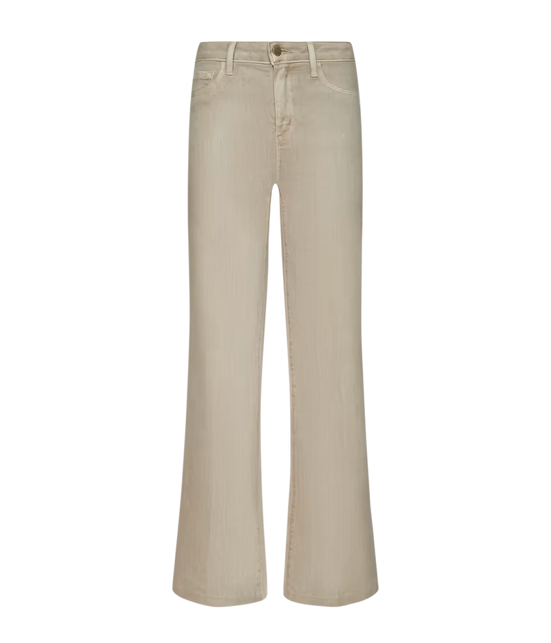 Front product view of the L’AGENCE Scottie Coated Wide-Leg Jean in Antique Birch.