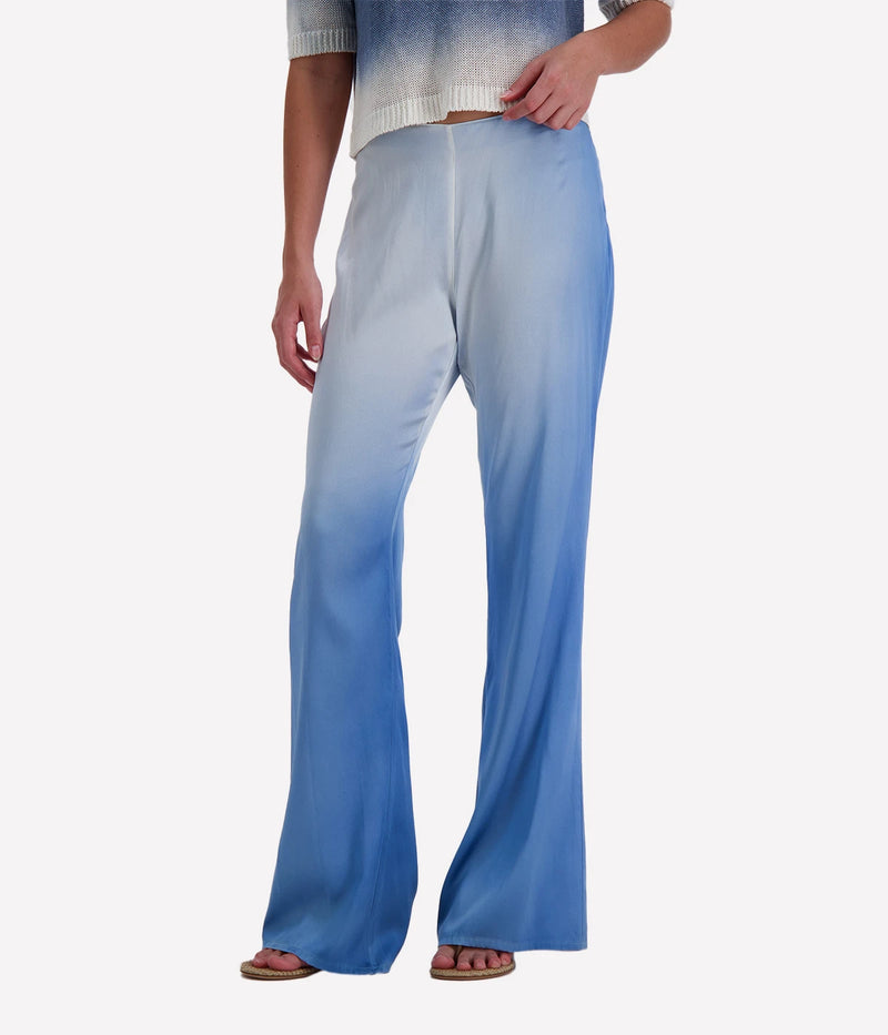 Degrade Silk Flare Pant in Water