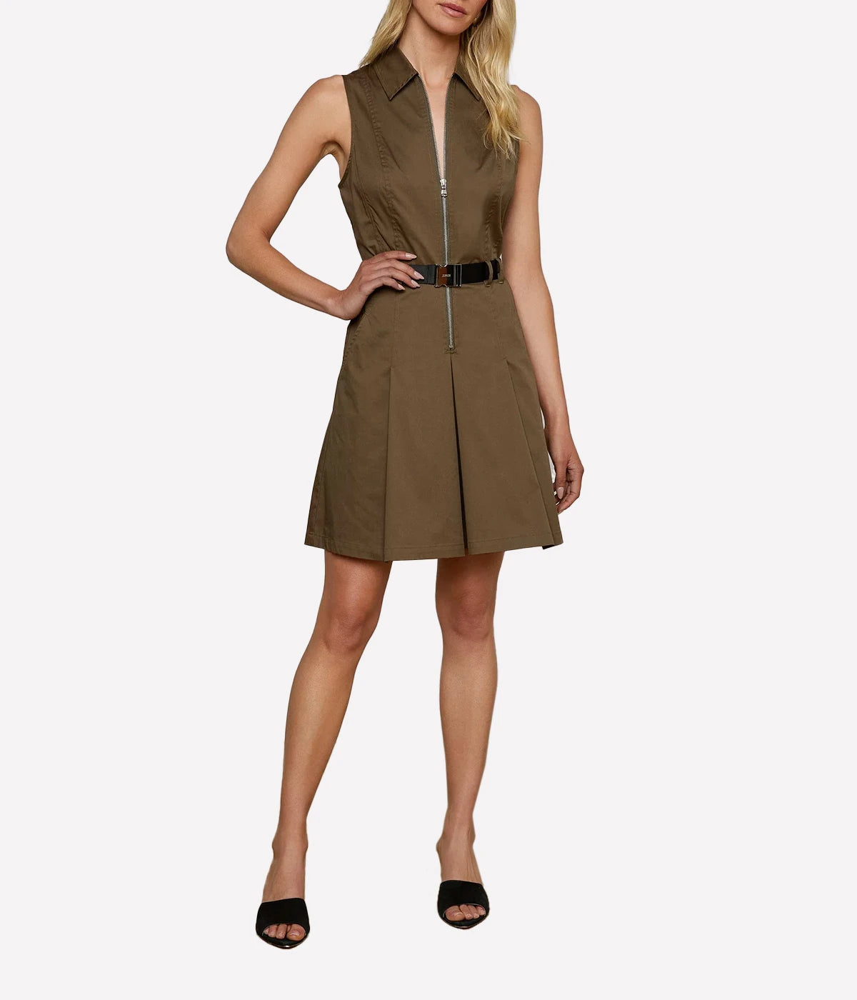 Sima Mini Shirt Dress in Pine