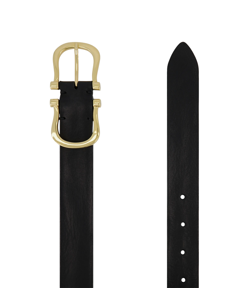 Baby Gold Nicky X Belt In Black
