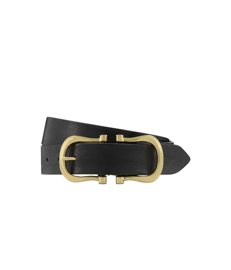 Baby Gold Nicky X Belt In Black