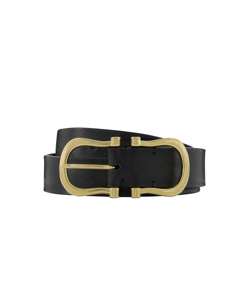 Baby Gold Nicky X Belt In Black