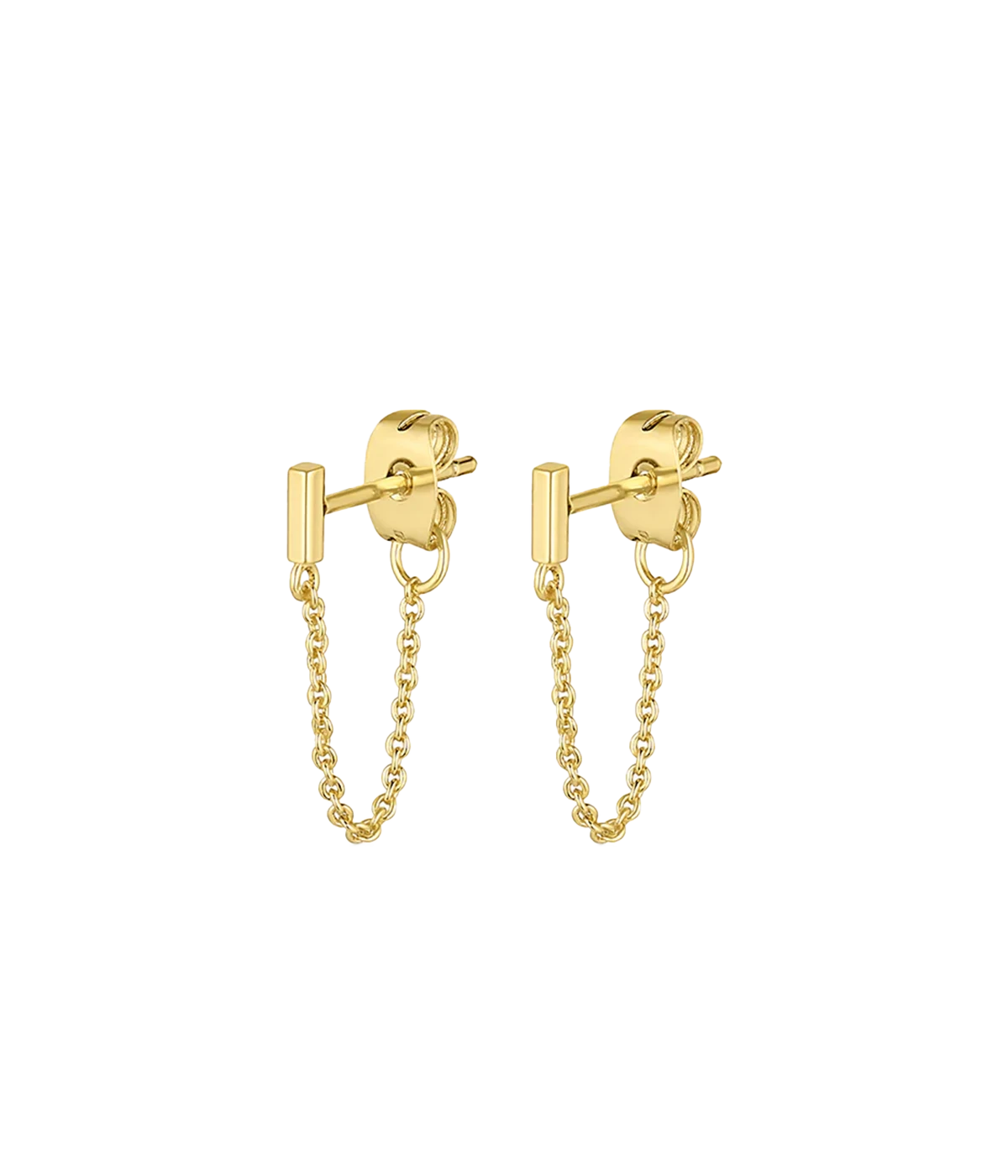 Tatum Chain Huggie in Gold