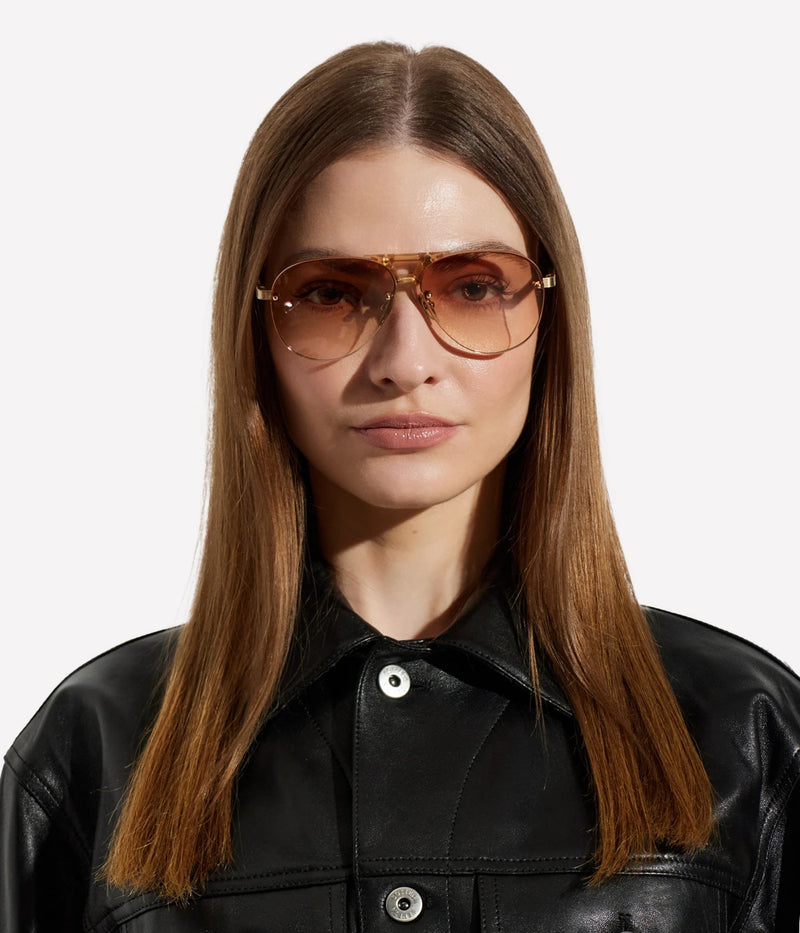 Taya Sunglasses in Honey/Matt Champagne