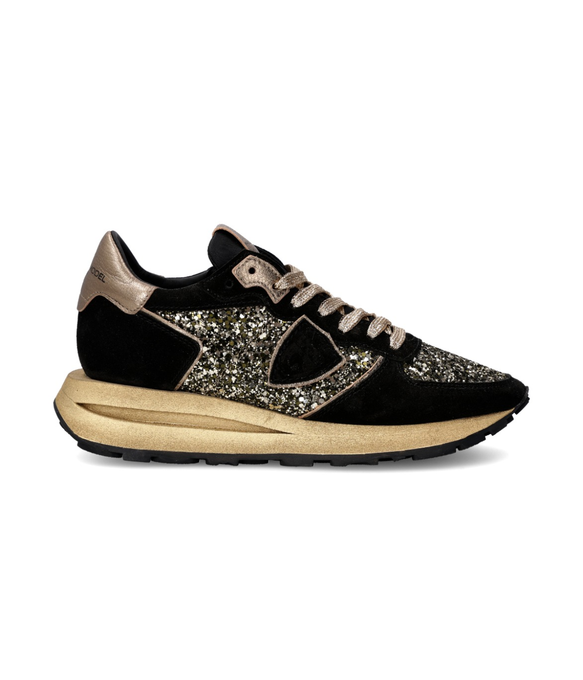 TROPEZ HAUTE Low Woman in Glitter Diam Noir Or