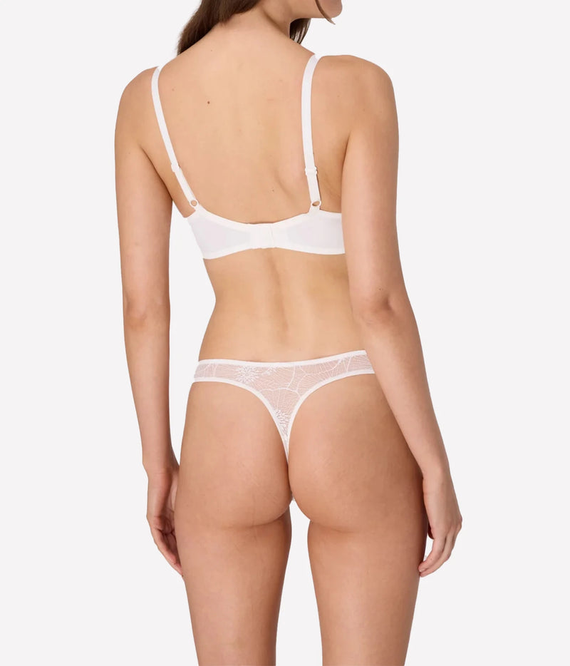Else Lingerie Anemone Underwire Bra in Ivory – on model, back
