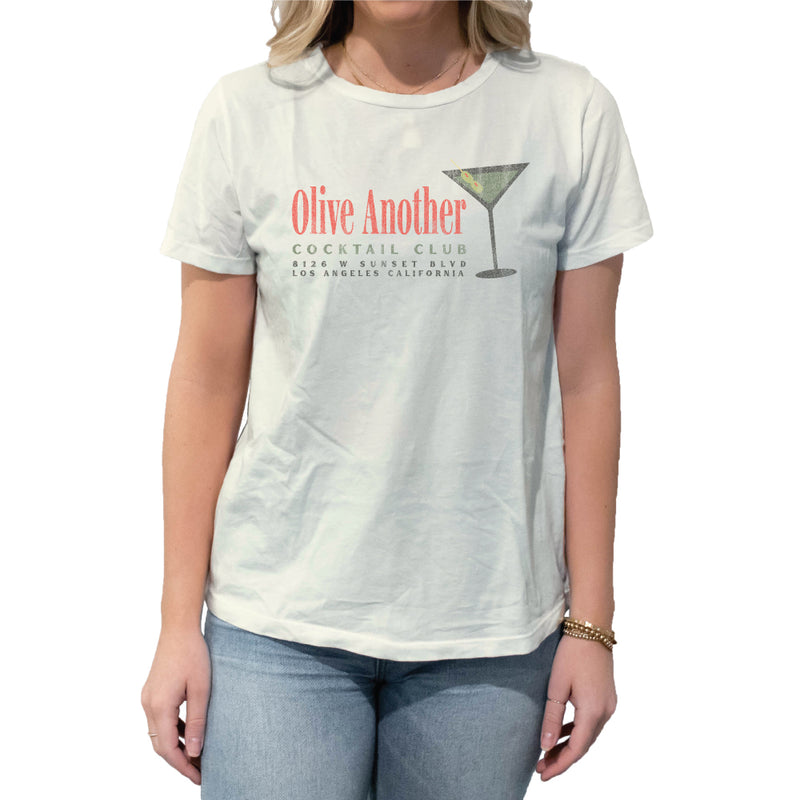 Olive Another Vintage Tee in Vintage White
