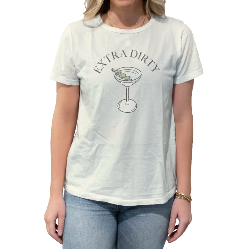 Extra Dirty Cocktail Vintage Tee in Vintage White