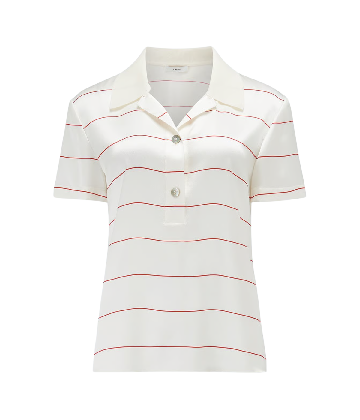 *FINAL SALE* Knit Collar Stripe Polo in Cream_Brick