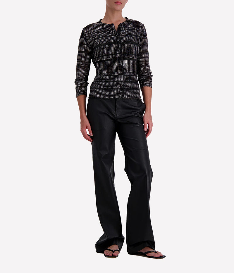 Woman Knitted Vest in Nero