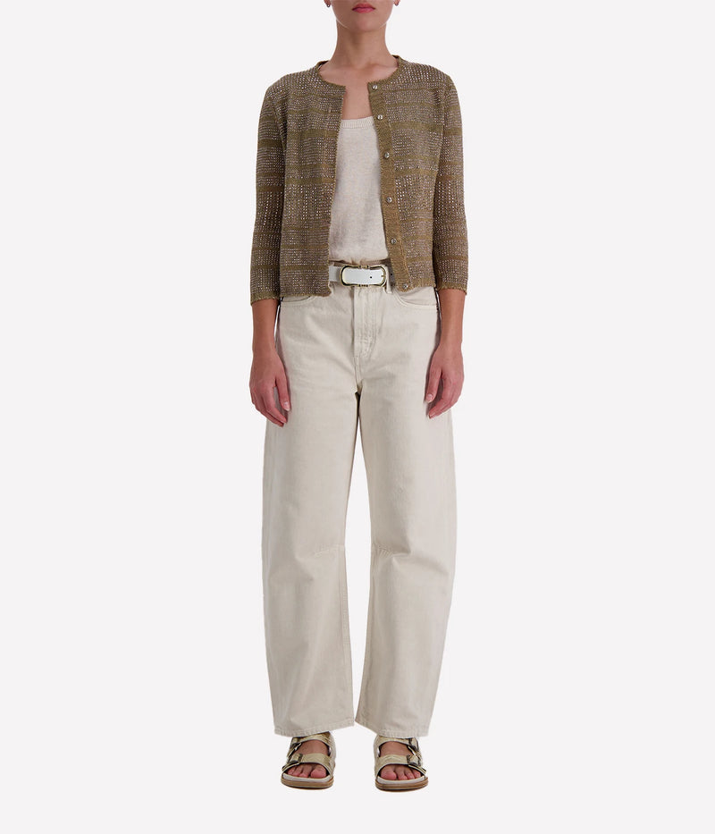 Woman Knitted Vest in Mushroom