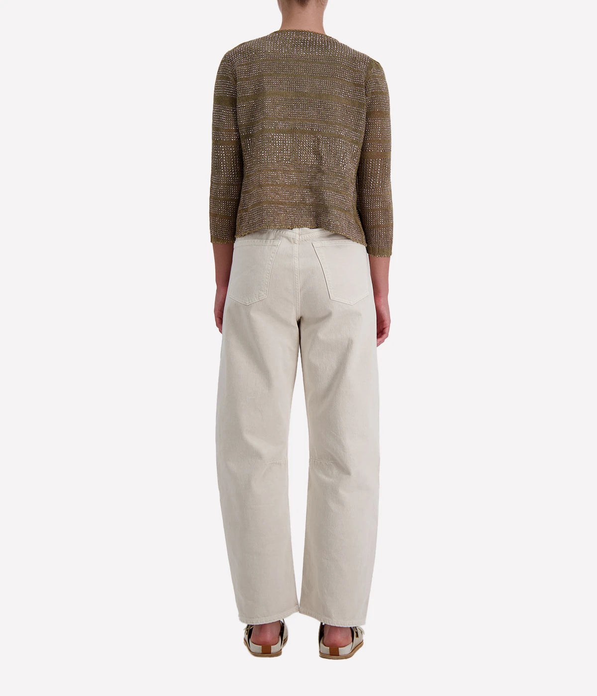 Woman Knitted Vest in Mushroom