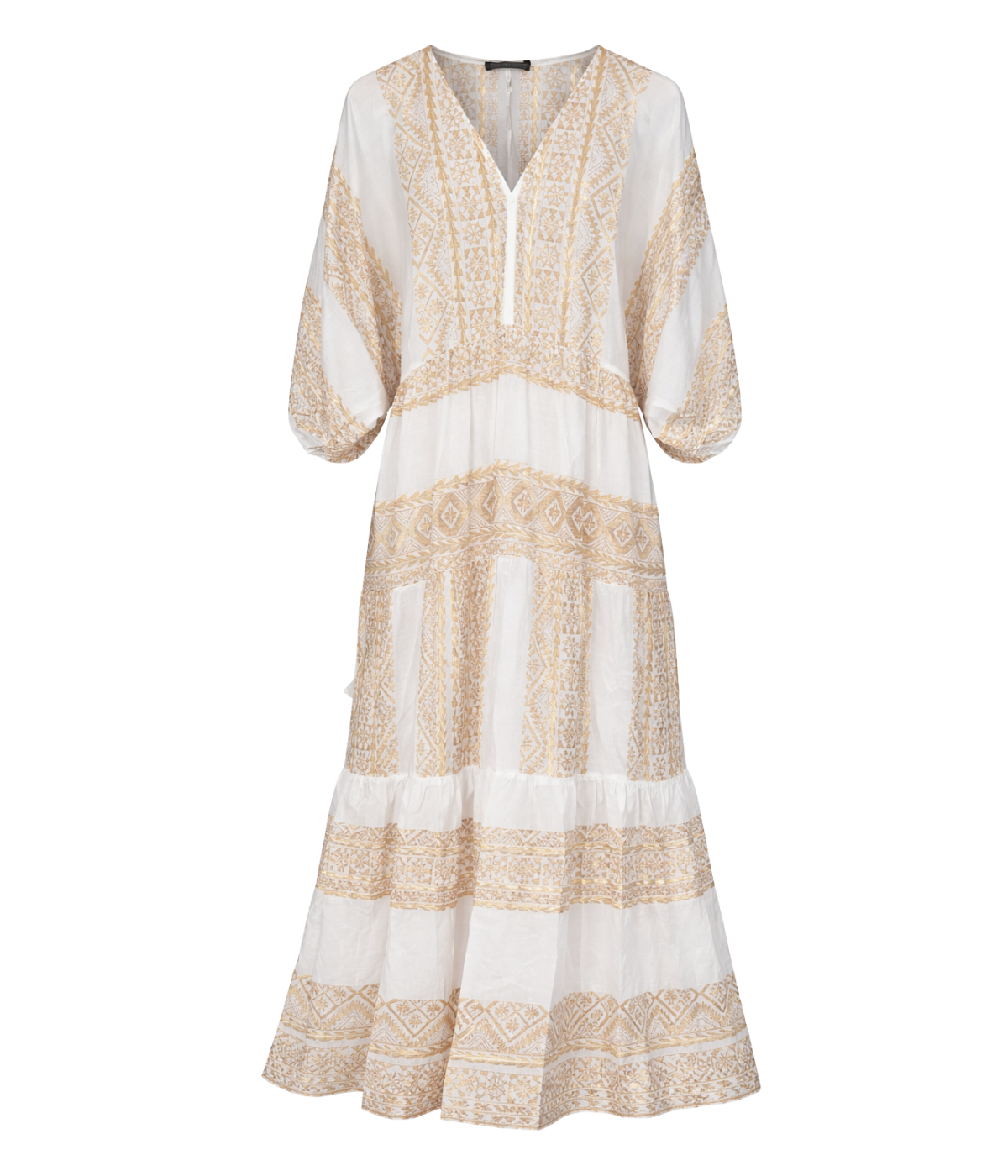 Dress Maxi Classic Triangle In White Gold