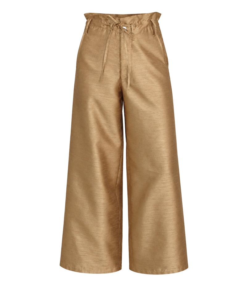 Dupioni Straight Leg Pant In Camel