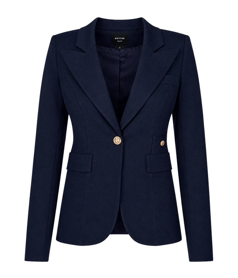 Full Back Duchess Blazer in Deep Navy