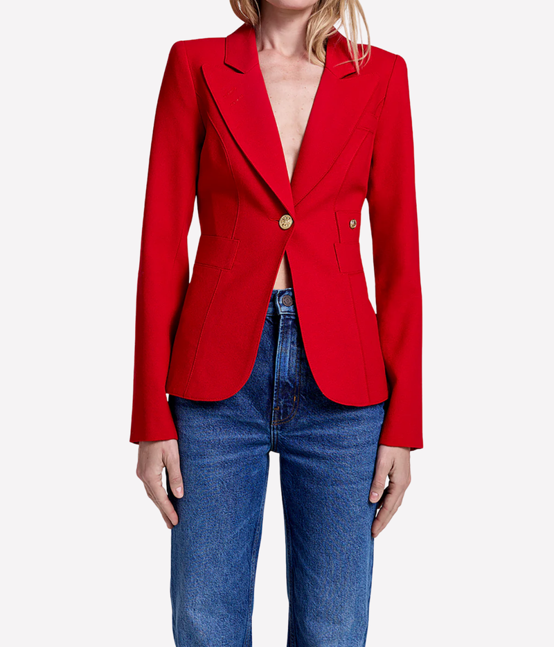 Classic Duchess Blazer in Red