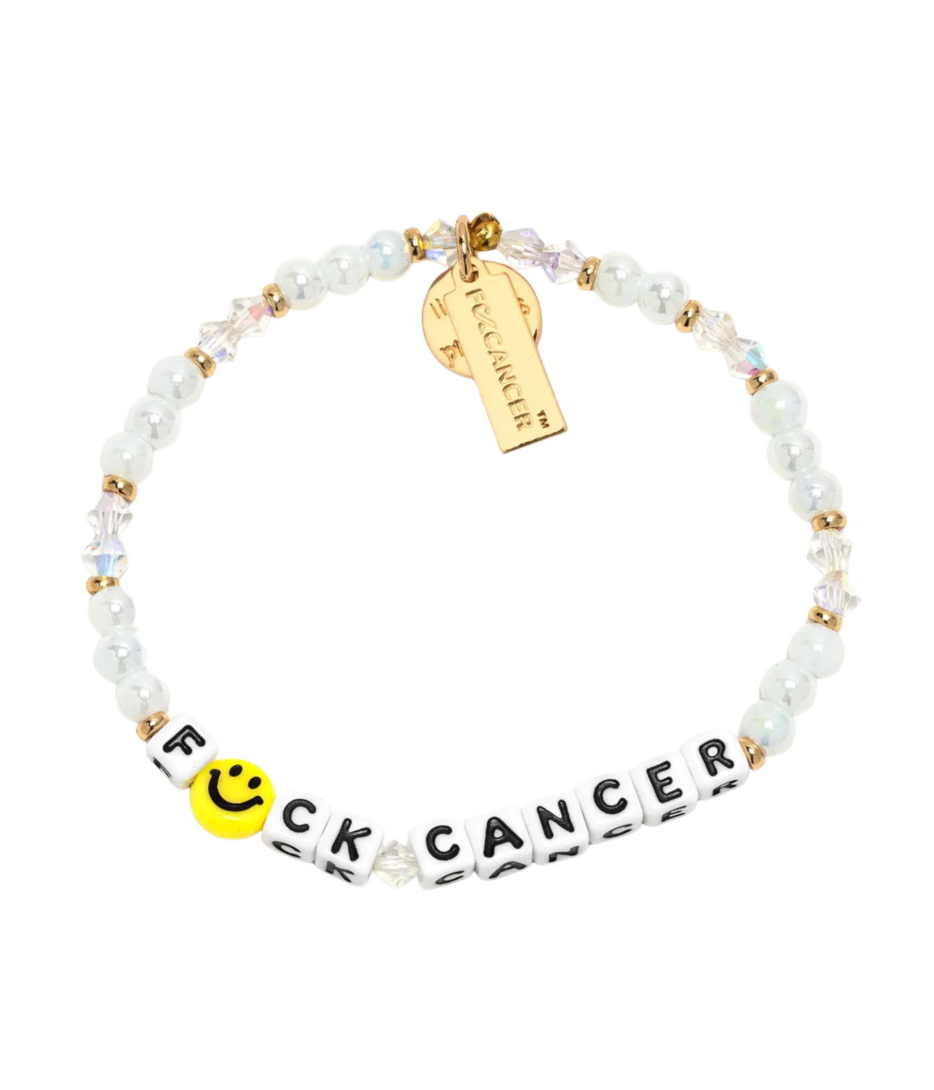 F**K Cancer Bracelet in White