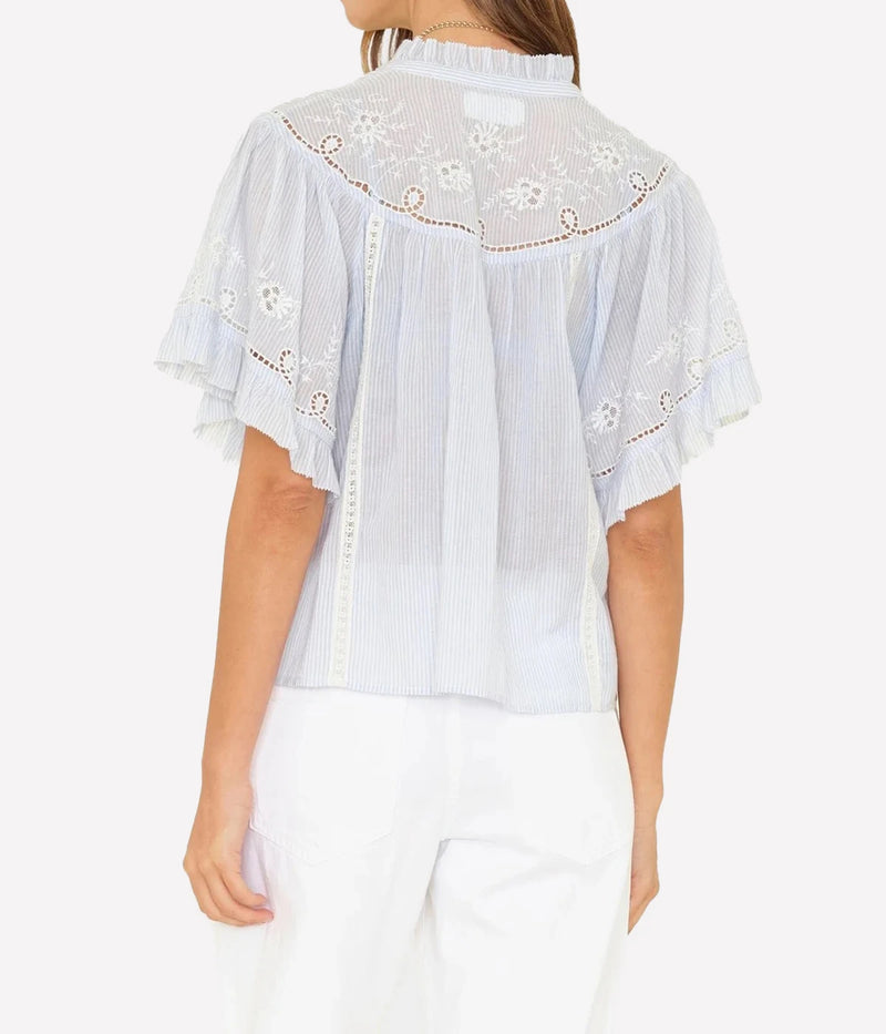 Mae Shirt In Blue White Stripe