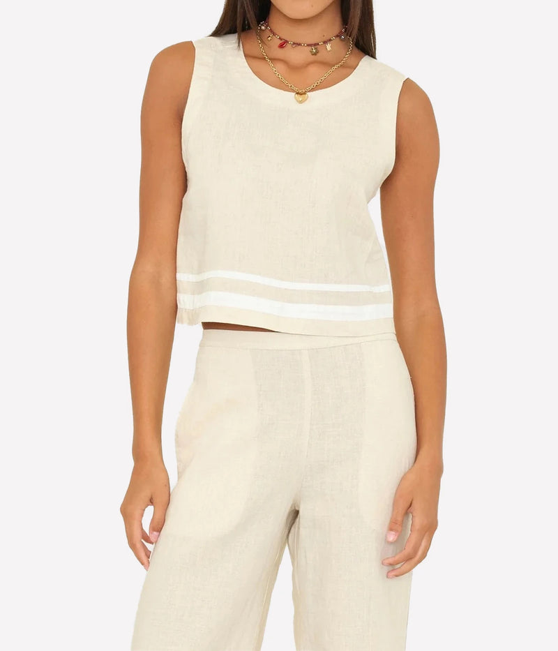 Leni Top In Winds Linen