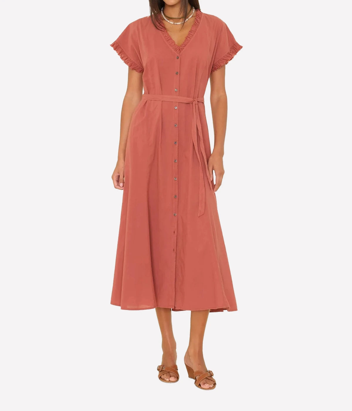 Dixie Dress In Cinnabar