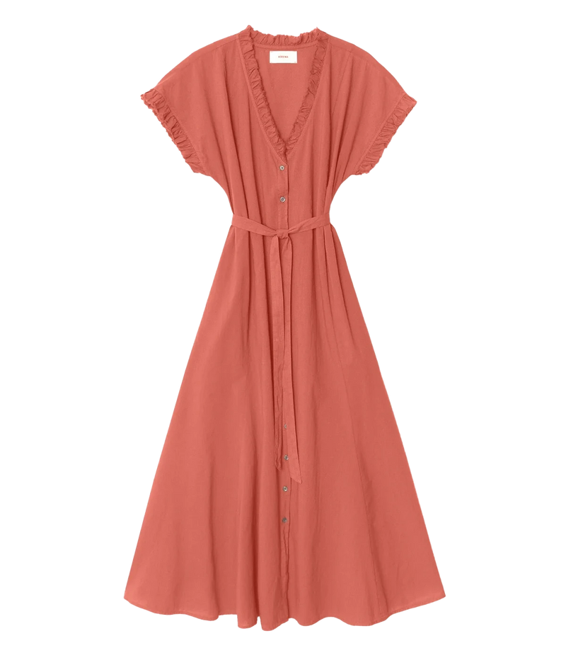 Dixie Dress In Cinnabar