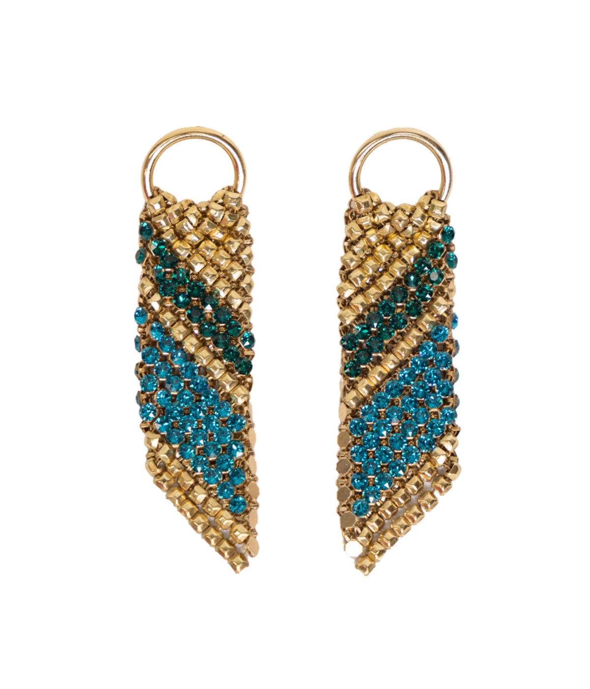 Sasha Earrings in Gold & Green