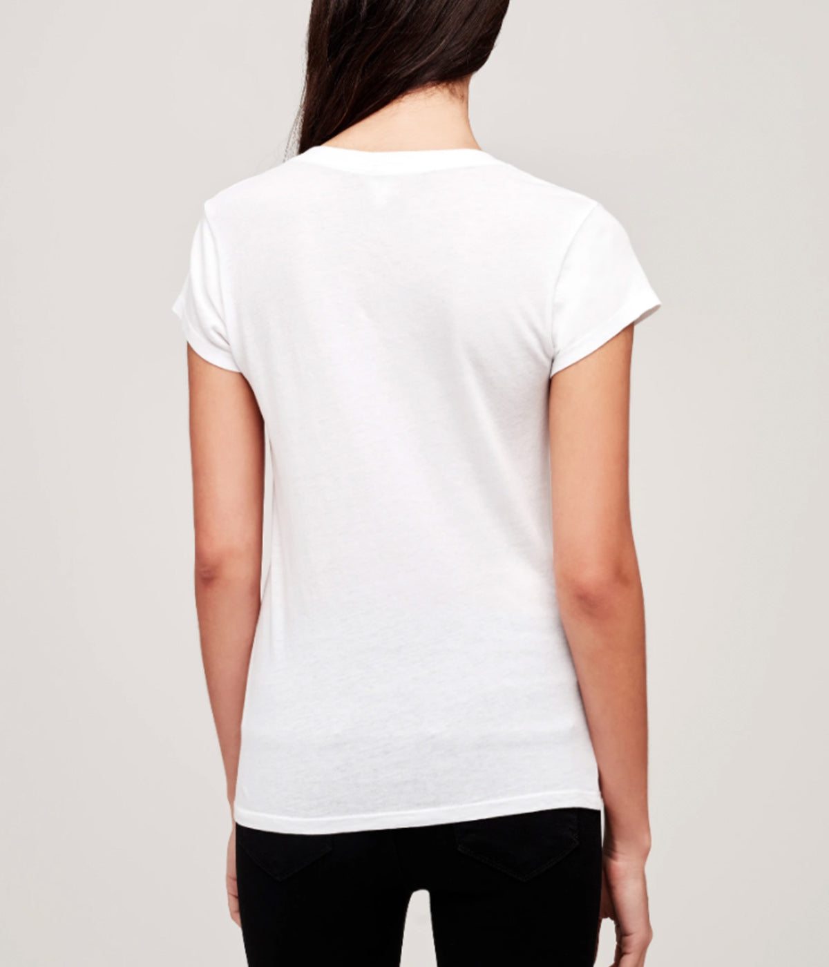 Becca V-Neck Tee in White