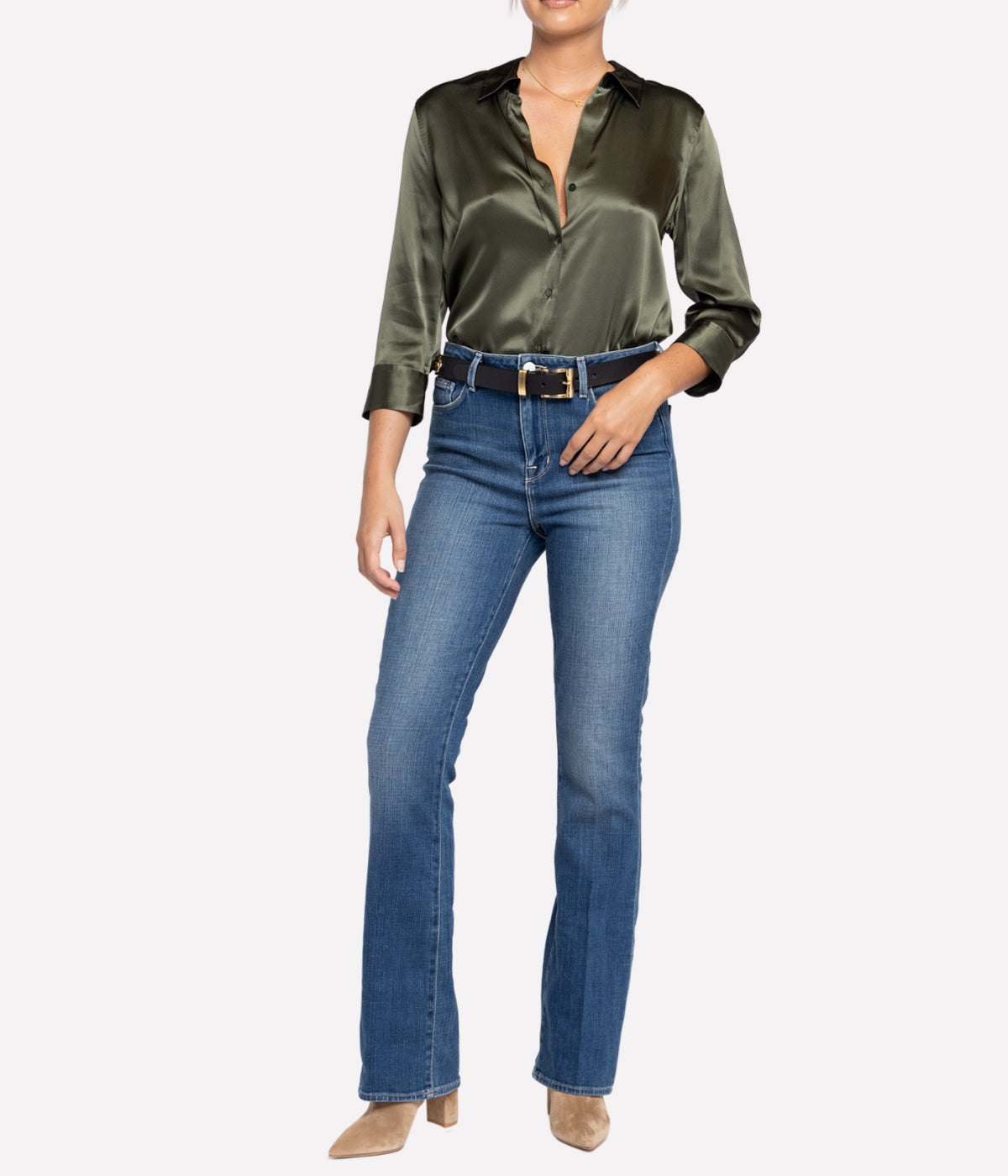 Selma High Rise Sleek Baby Bootcut Jean in Parkway