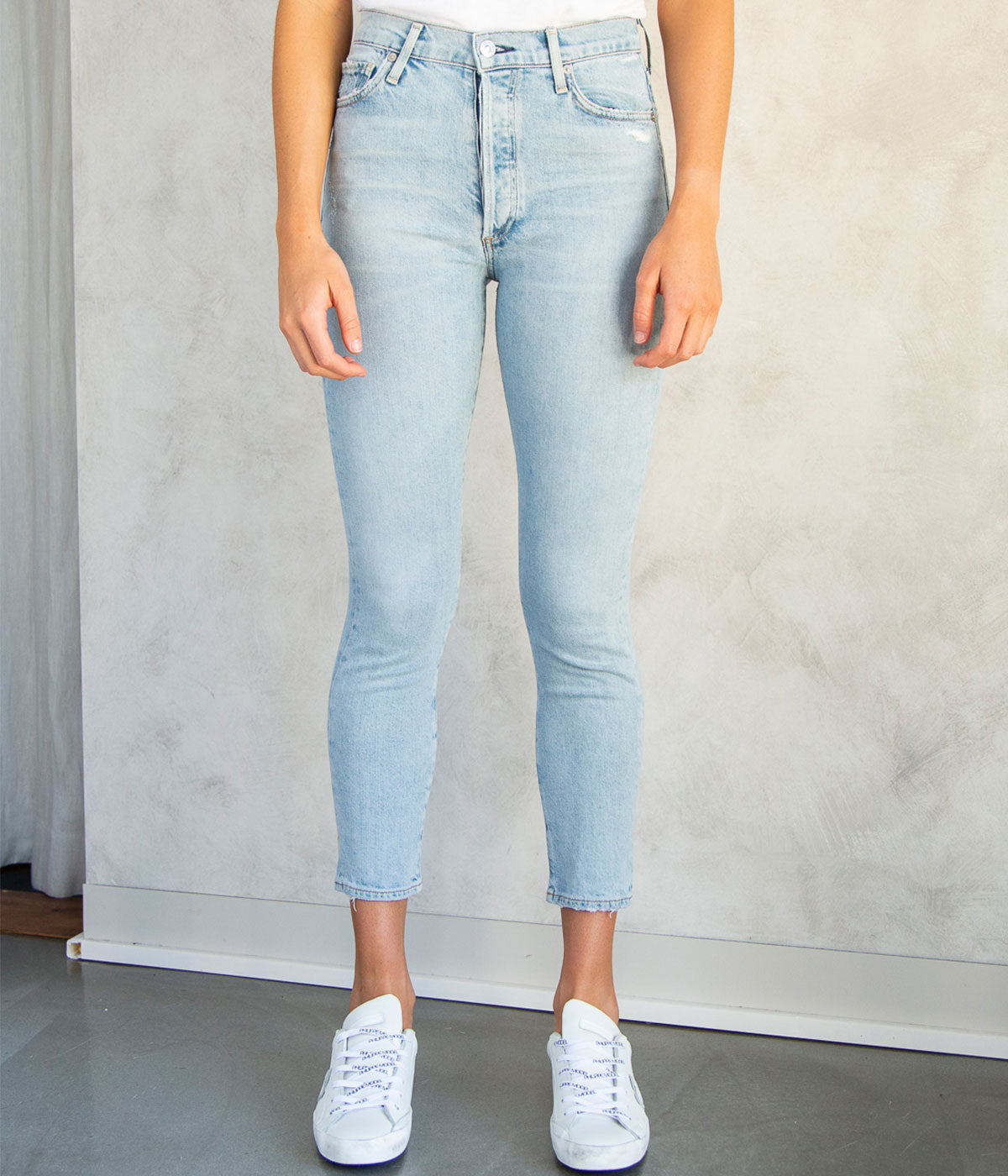Olivia Cropped Highrise Slim Jeans in Renew