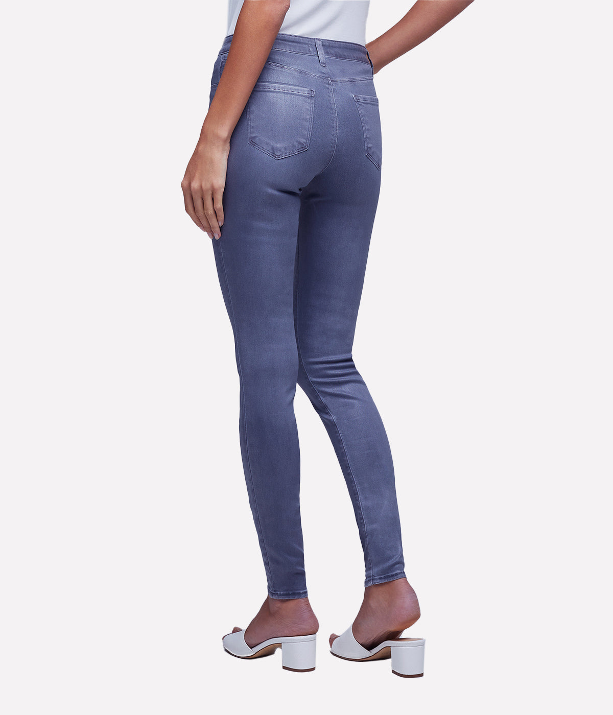 Marguerite High Rise Skinny in Gris Coated