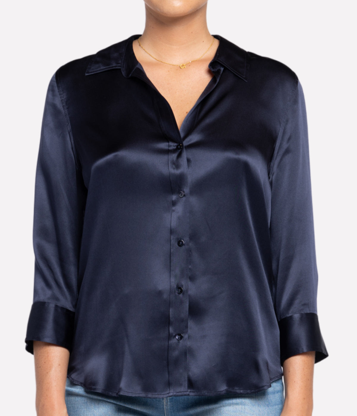 Dani 3/4 Sleeve Shirt in Midnight