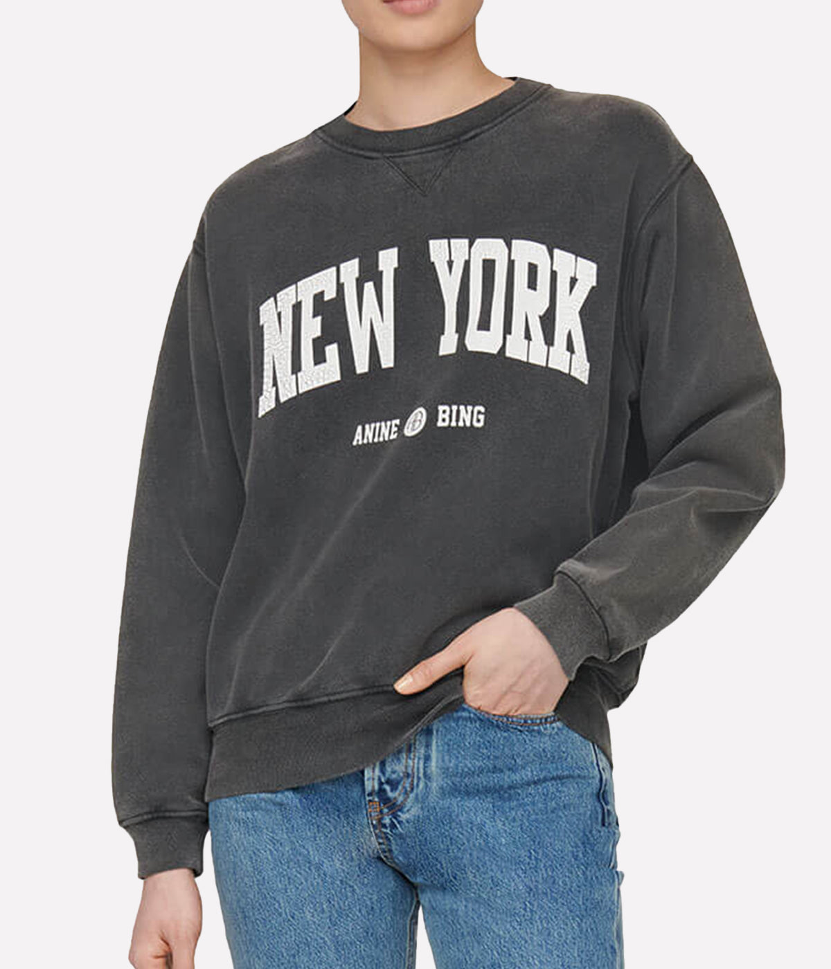 Romano Sweatshirt University New York in Washed Black