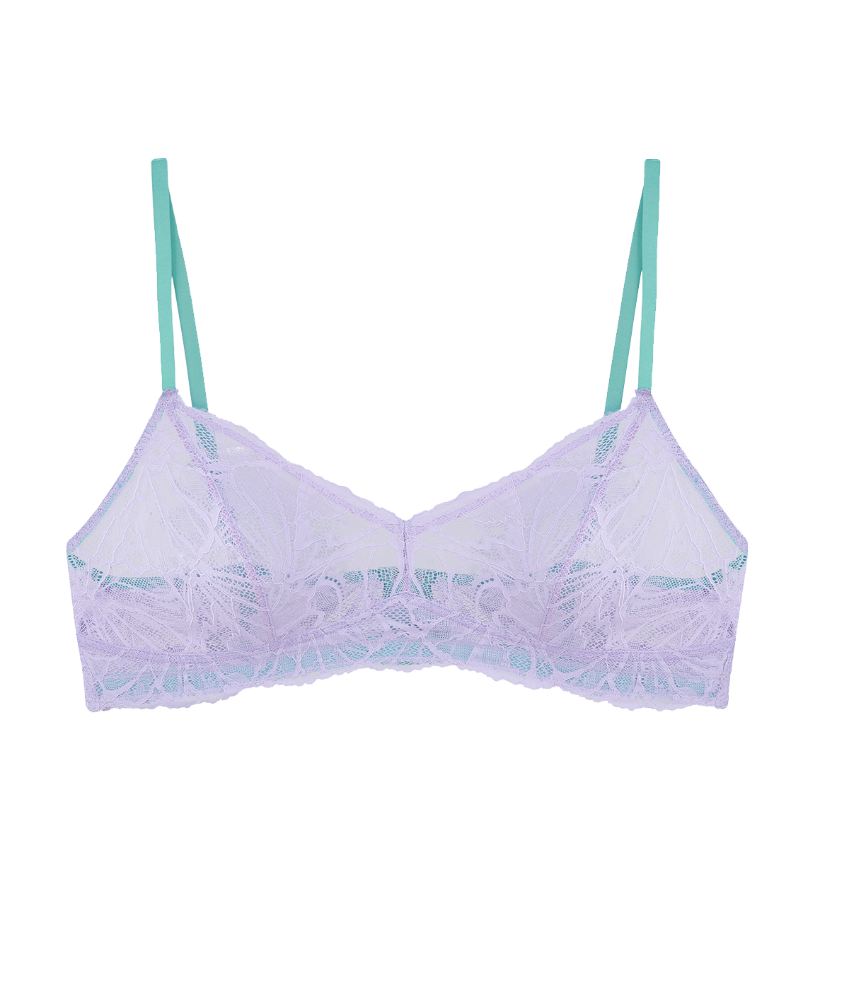Anais Graphic Lace Soft Bra in Lilac
