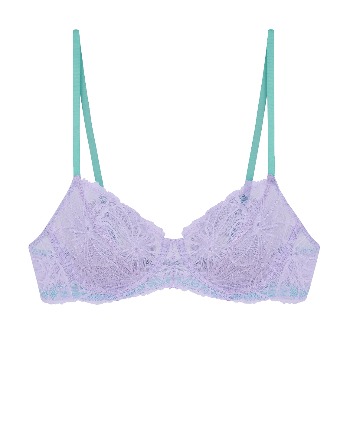 Anais Graphic Lace Underwire Bra in Lilac