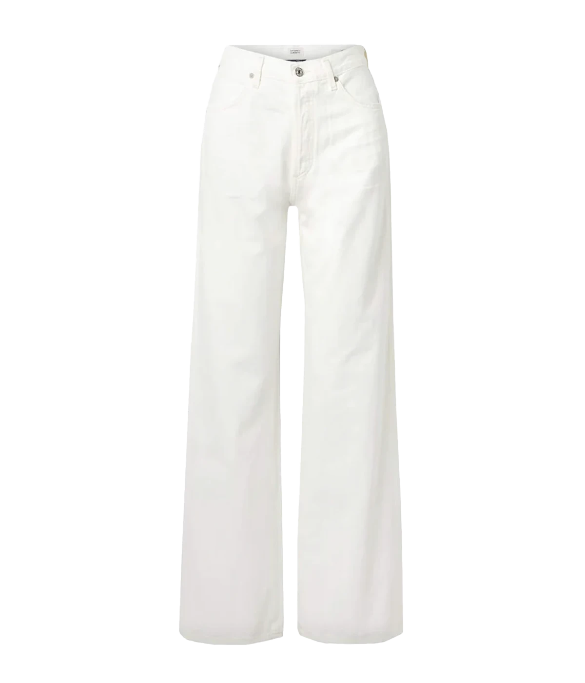 Annina Jean from Citizens of Humanity in clean white denim, featuring a high waist, ultra-relaxed wide-leg fit, made from 100% organic cotton.