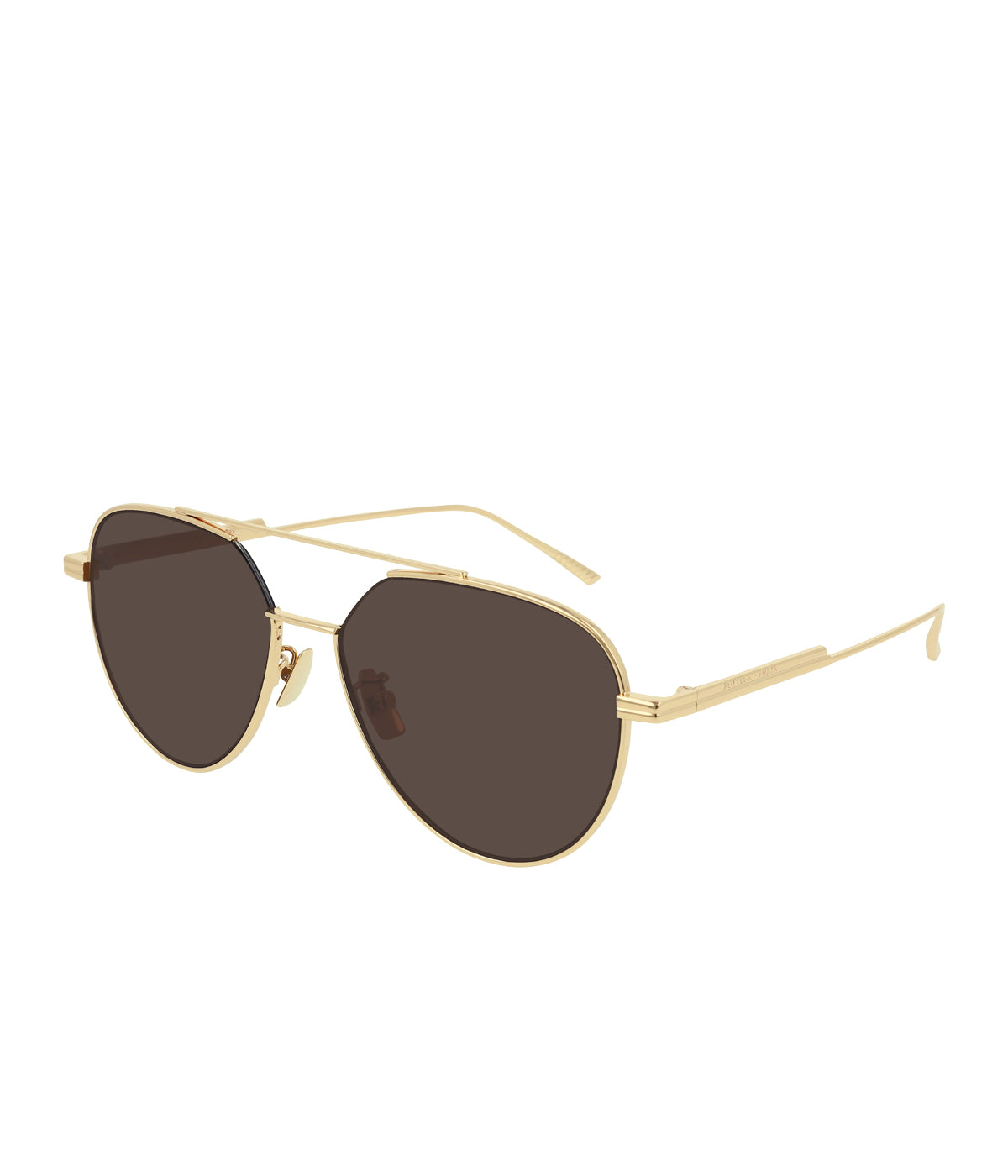 Double Bridge Aviators in Gold