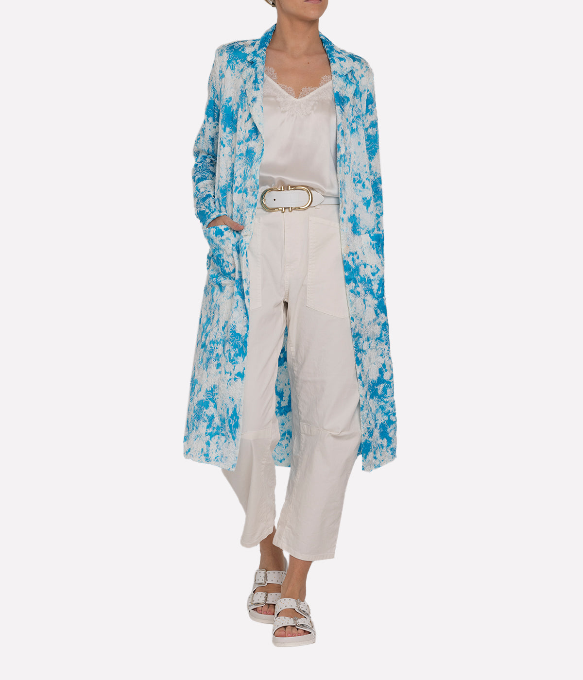 Camouflage Silk Duster in Curaao