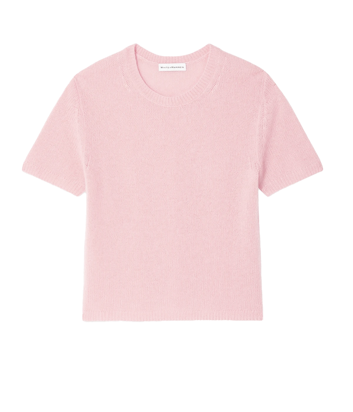 ALT text: White + Warren cashmere T-shirt, spun from two ends of cashmere for a plush yet lightweight feel, styled with slim jeans and penny loafers for a refined casual look.