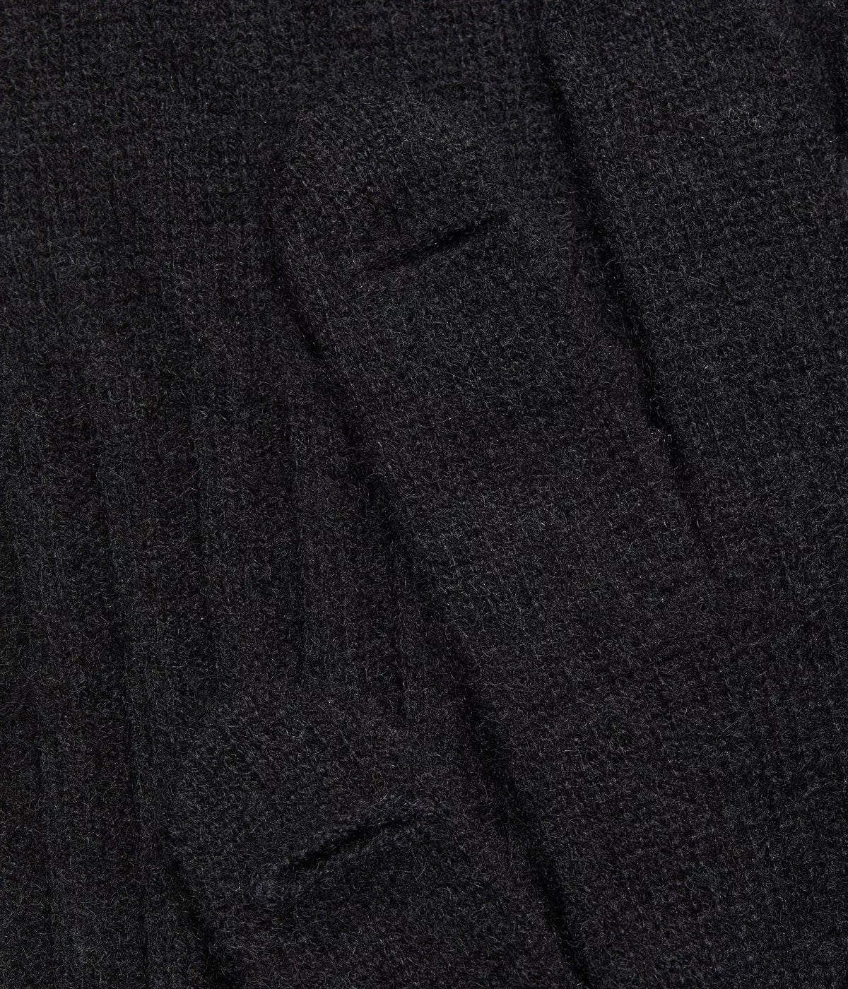 Cashmere Knit Gloves in Black