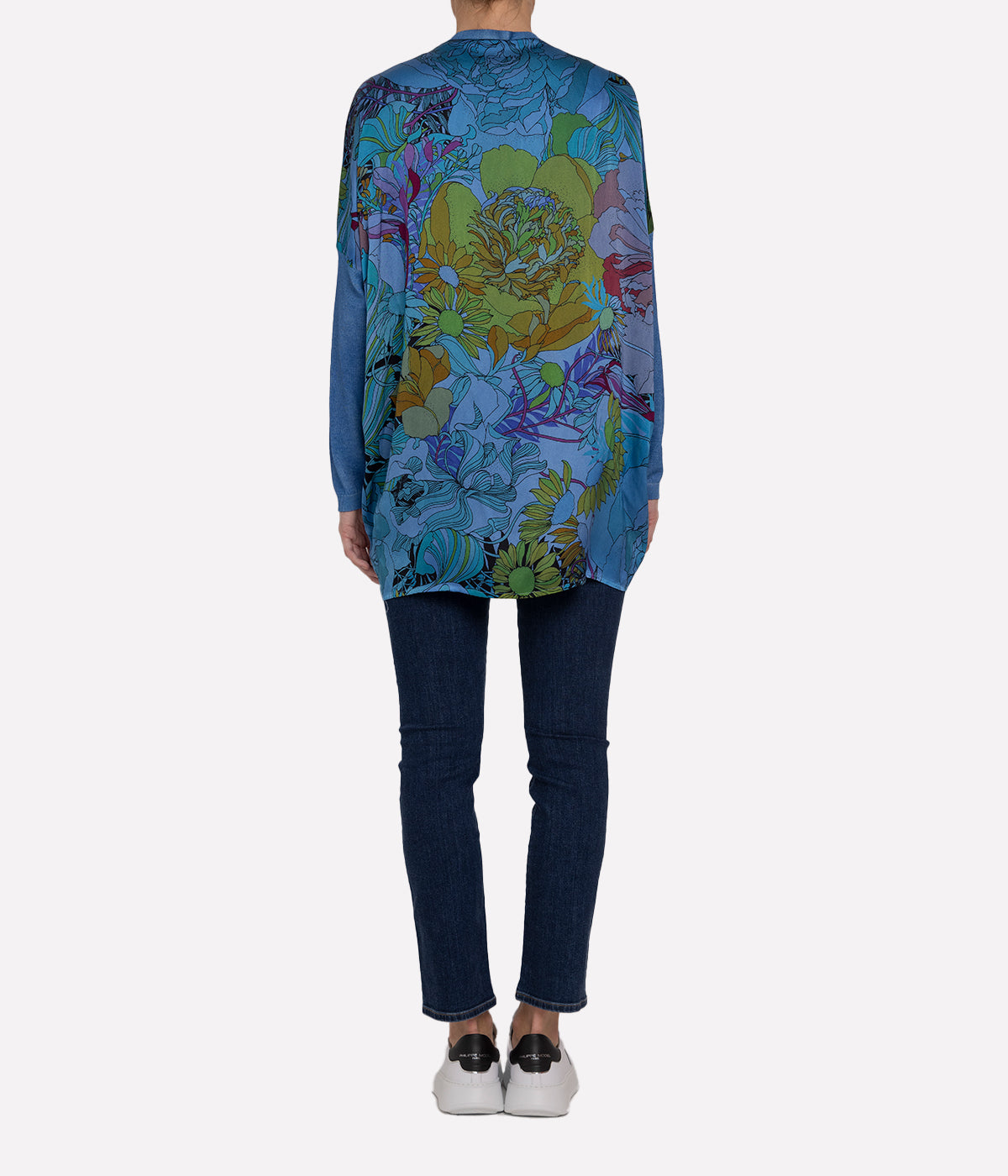 Cashmere Silk Cardigan in Genziana