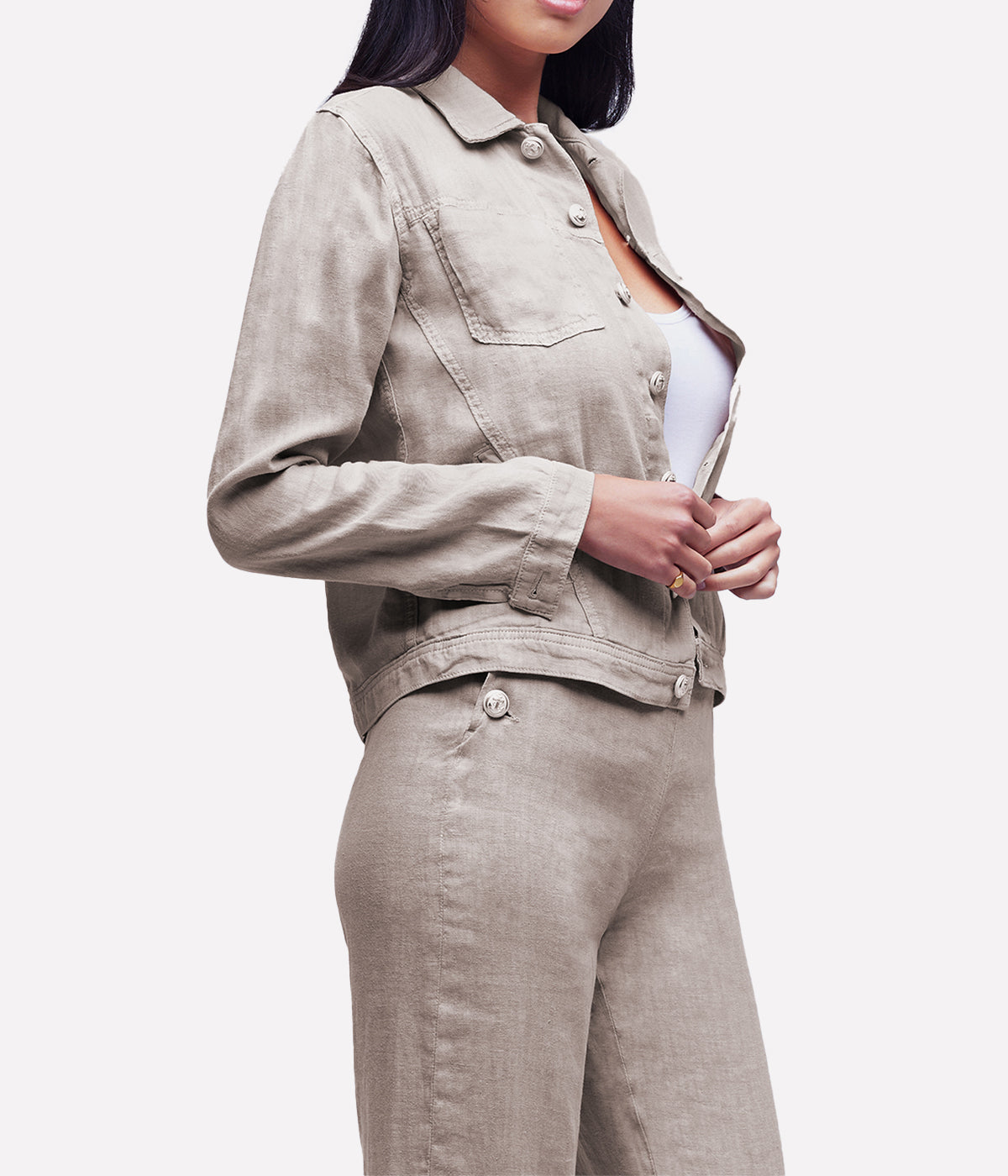 Celine Slim Fit Femme Jacket in Dune
