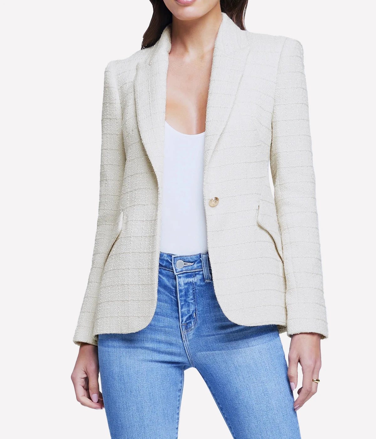 *FINAL SALE* Chamberlain Blazer in Ecru/Vintage Safari