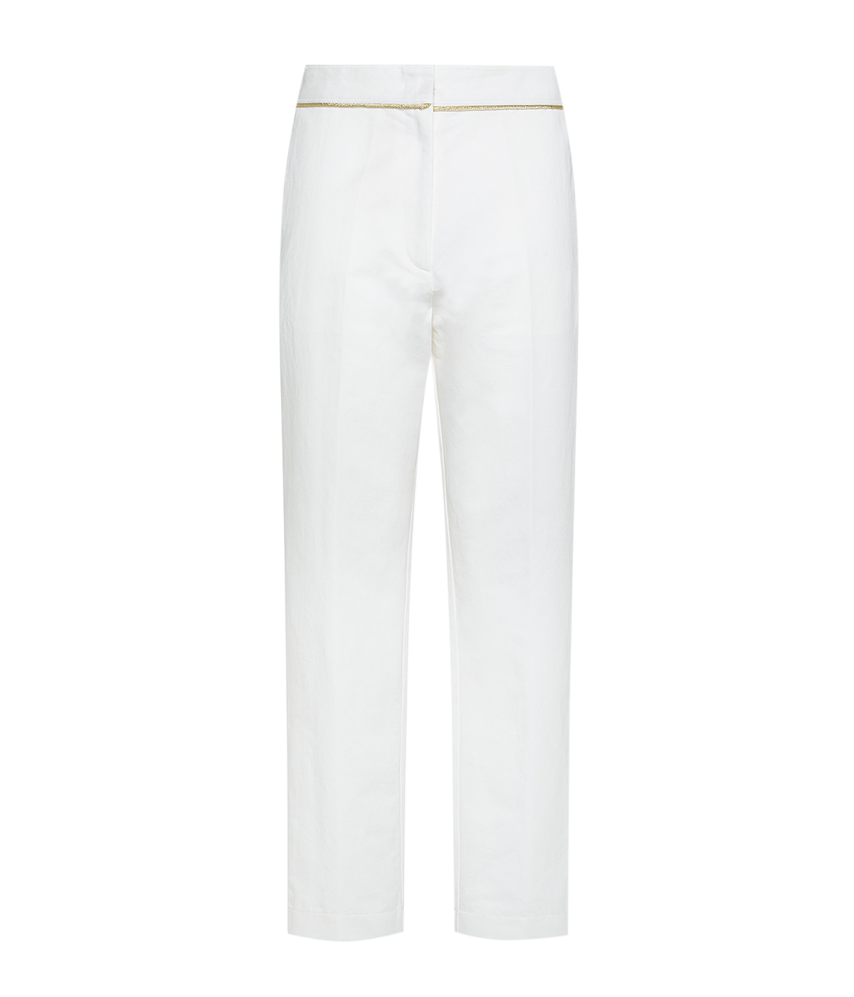 Cigarette Linen Pants in White