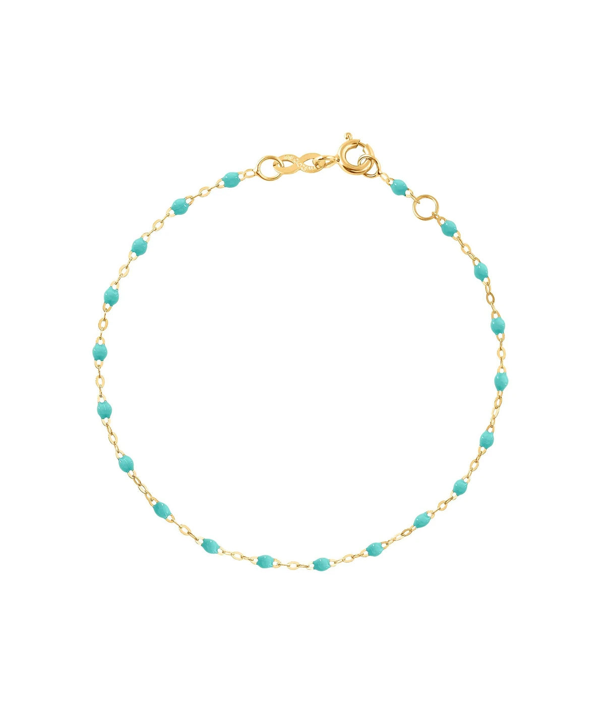 Classic 17cm Bracelet in 18K Yellow Gold & Lagoon