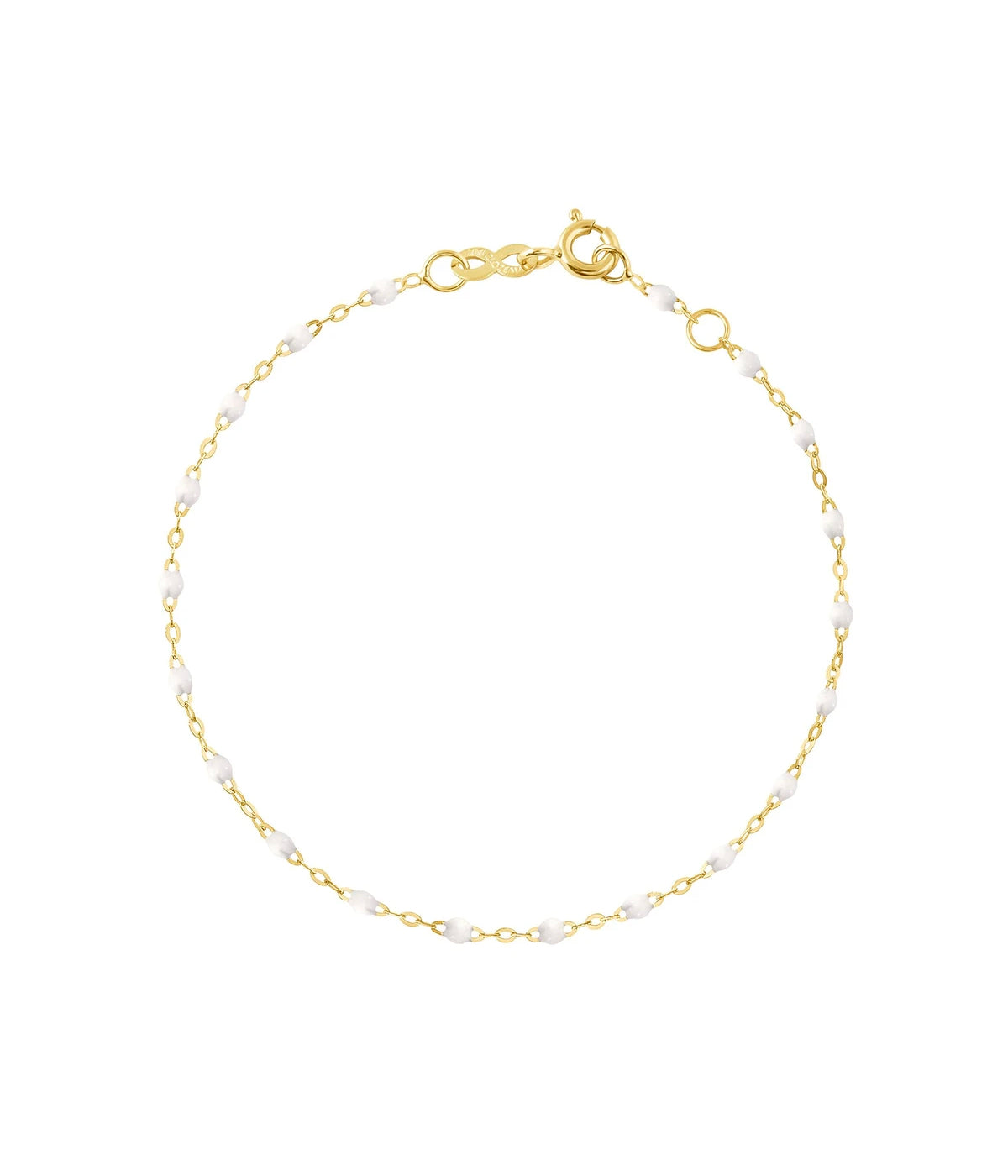 Classic Gigi 17cm Bracelet in 18K Yellow Gold & White