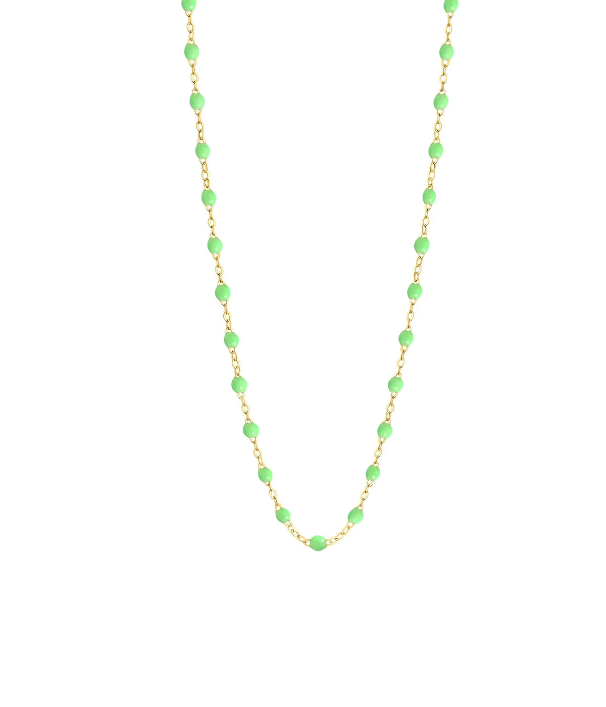 Classic Gigi 42cm Necklace in 18K Yellow Gold & Anis