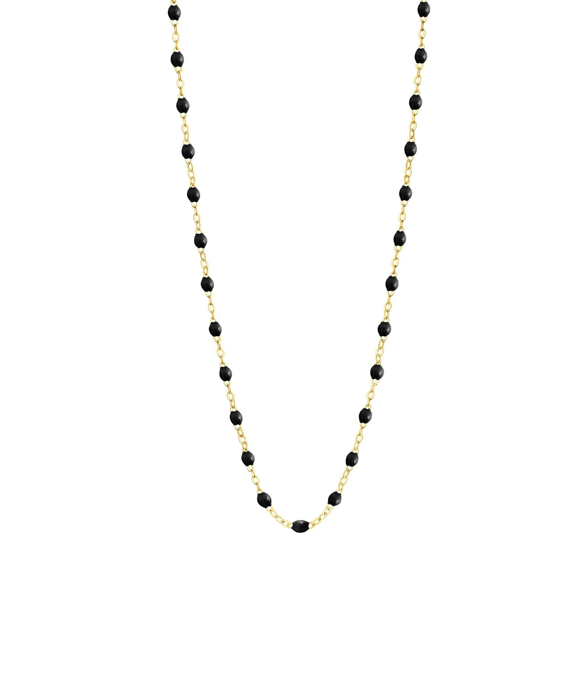 Classic Gigi 42cm Necklace in 18K Yellow Gold & Black