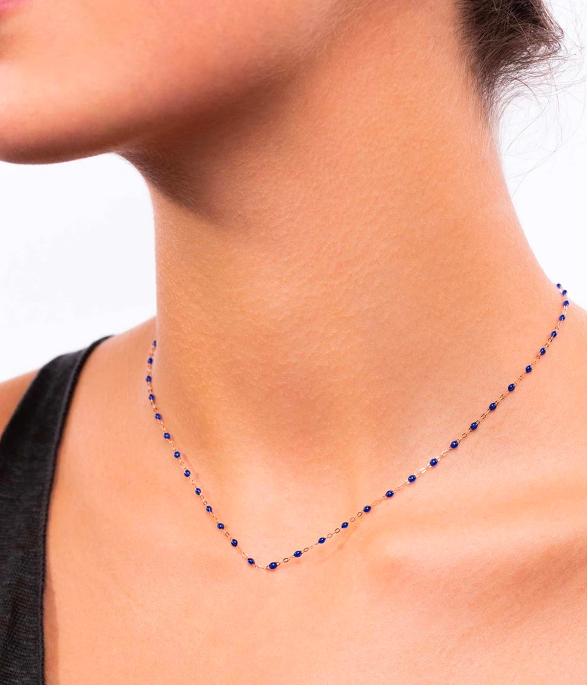 Classic Gigi 42cm Necklace in 18K Yellow Gold & Sapphire