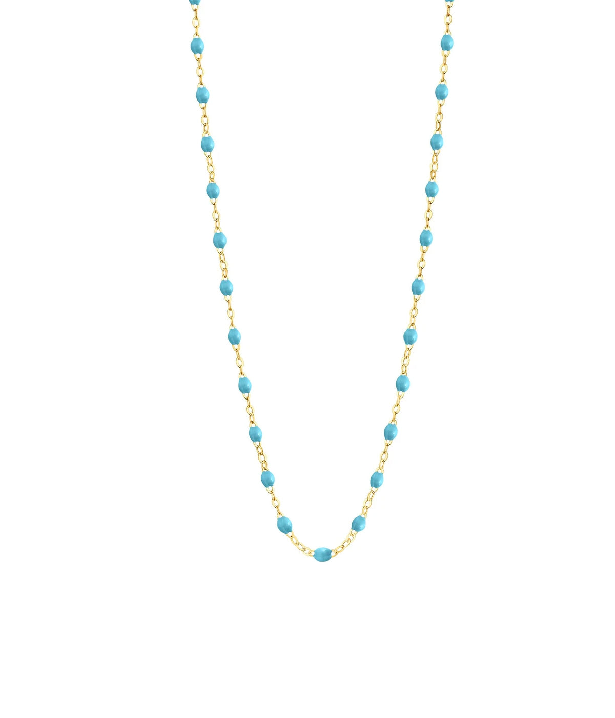 Classic Gigi 42cm Necklace in 18K Yellow Gold & Turquoise